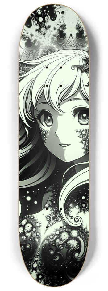 Fractal Anime Girl #9 #2 8-1/4 Skateboard Deck