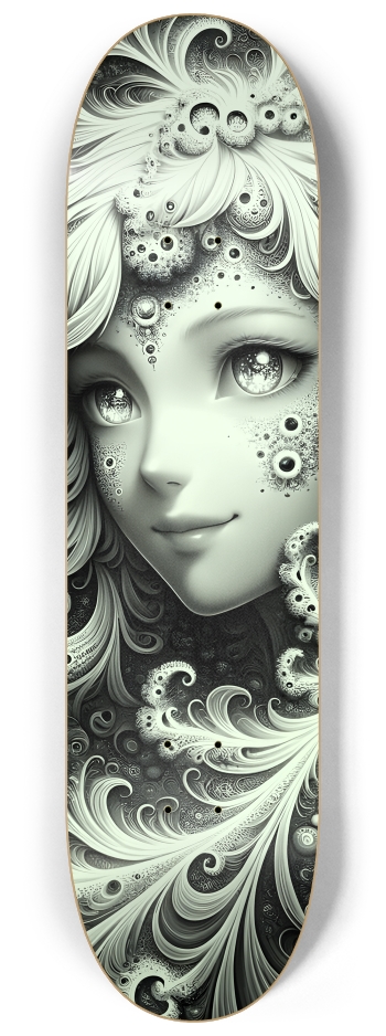 Fractal Anime Girl #25 #2 8-1/4 Skateboard Deck