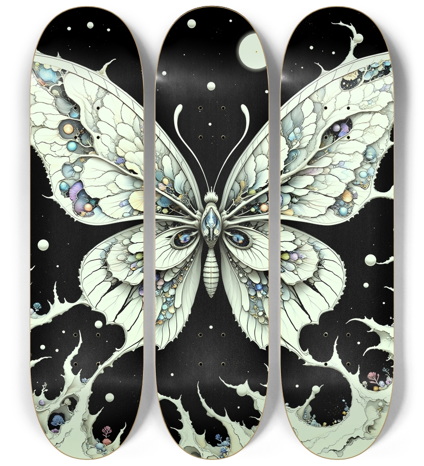 Fractal Anime Butterfly #24 3 Deck Wall Series