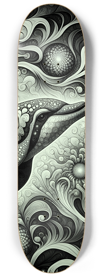 Fractal Dolphin #2 #3 8-1/4 Skateboard Deck