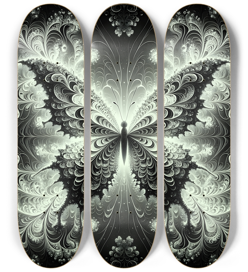Fractal Anime Butterfly #18 3 Deck Wall Series