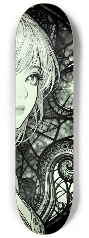 Fractal Anime Girl #16 #3 8-1/4 Skateboard Deck