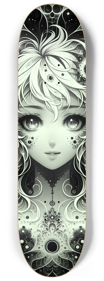 Fractal Anime Girl #10 #2 8-1/4 Skateboard Deck