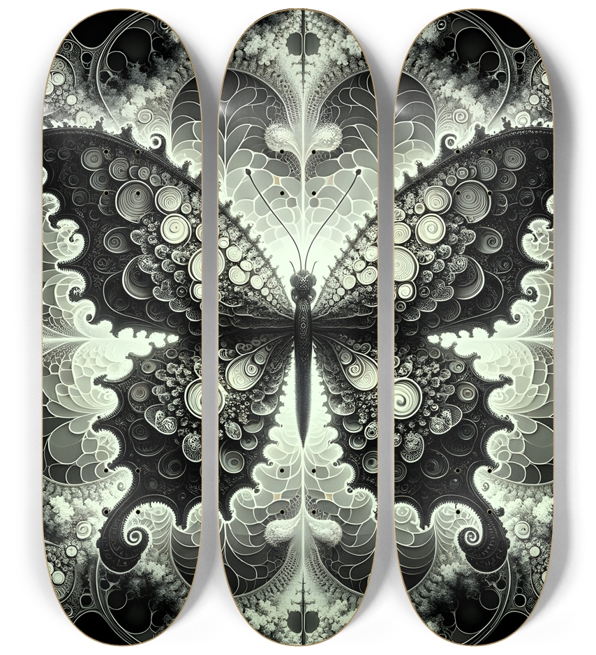 Fractal Anime Butterfly #17 3 Deck Wall Series