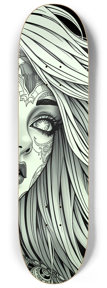 Fractal Anime Girl #6 #3 8-1/4 Skateboard Deck