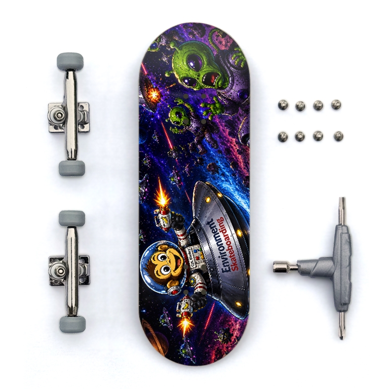 Monkey Vs Alien Wreck-Deck Fingerboard