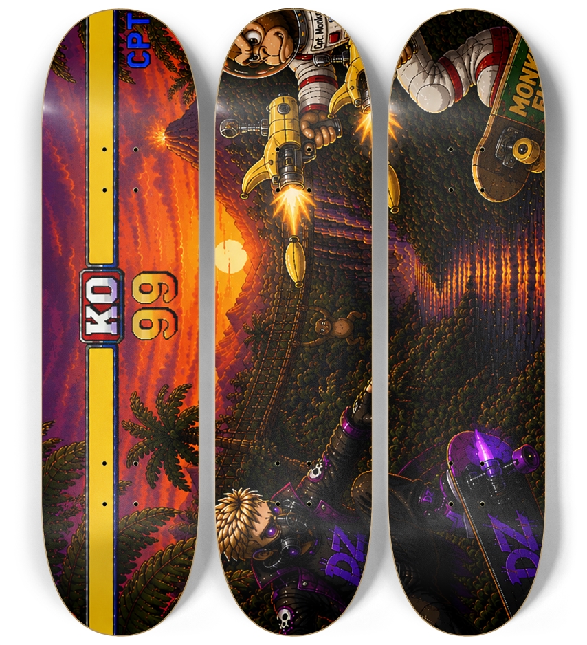 Monkey VS Dez Vertical 3 Deck Wall Series