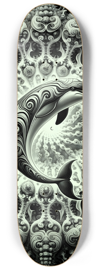 Fractal Dolphin #15 #2 8-1/4 Skateboard Deck