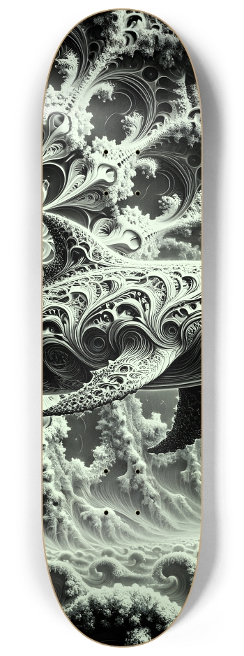 Fractal Dolphin #20 #2 8-1/4 Skateboard Deck