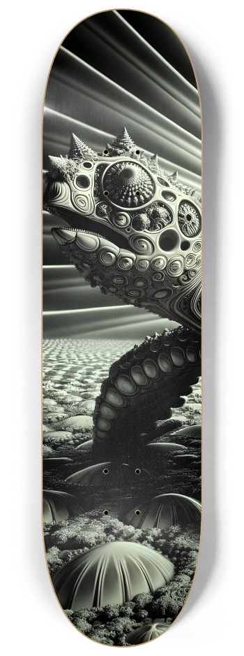 B&W Fractal Sea Turtle #16 #1 8-1/4 Skateboard Deck