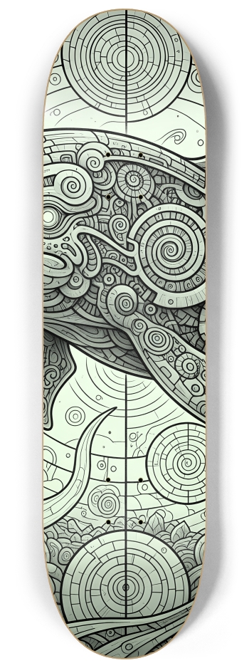 Fractal Dolphin #3 #2 8-1/4 Skateboard Deck