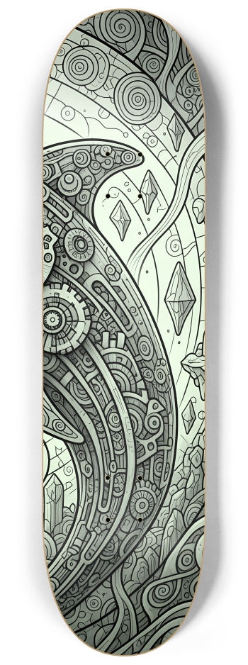 Fractal Dolphin #3 #3 8-1/4 Skateboard Deck