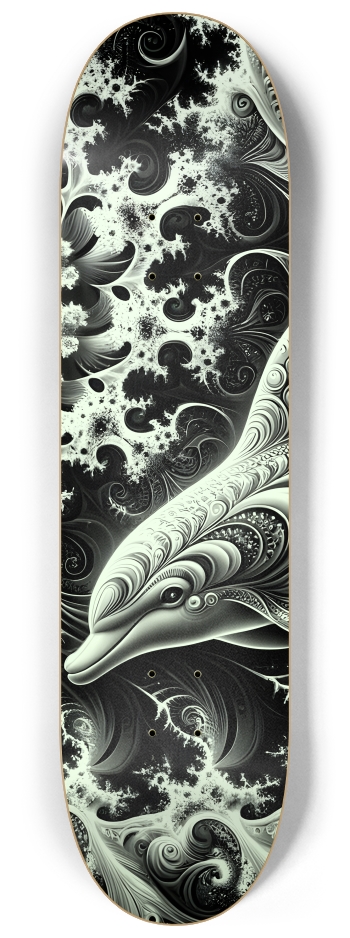 Fractal Dolphin #17 #2 8-1/4 Skateboard Deck