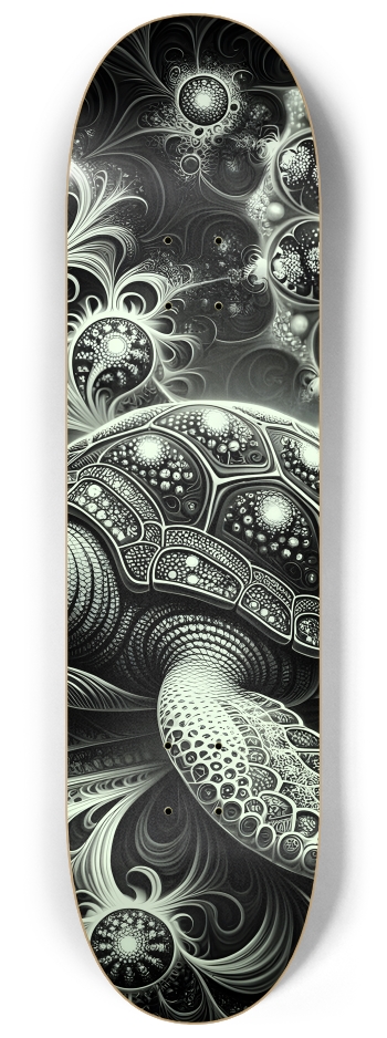 B&W Fractal Sea Turtle #14 #2 8-1/4 Skateboard Deck