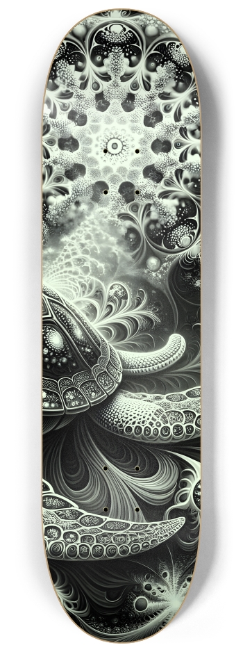 B&W Fractal Sea Turtle #14 #3 8-1/4 Skateboard Deck