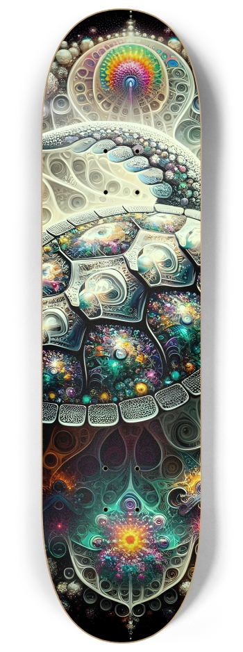 Fractal Sea Turtle #1 #2 8-1/4 Skateboard Deck