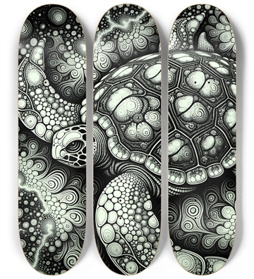 B&W Fractal Sea Turtle #31