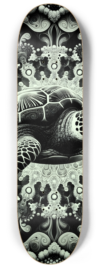 B&W Fractal Sea Turtle #20 #2 8-1/4 Skateboard Deck