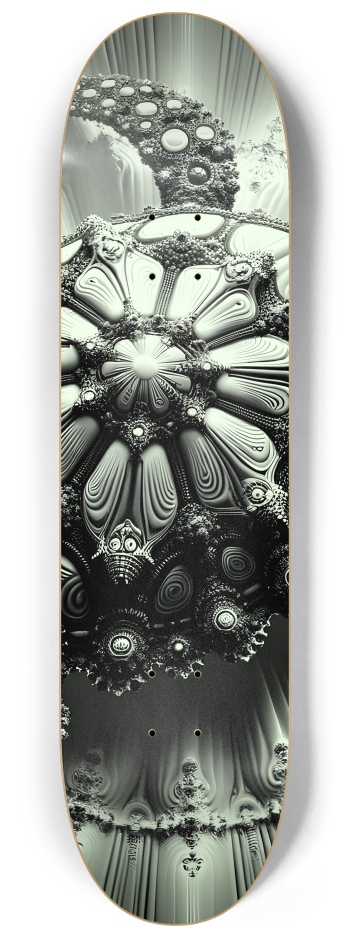 B&W Fractal Sea Turtle #22 #2 8-1/4 Skateboard Deck