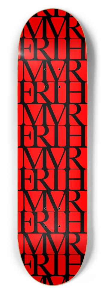 ERTHMVR Logo Red 8.5 8-1/2 Skateboard Deck