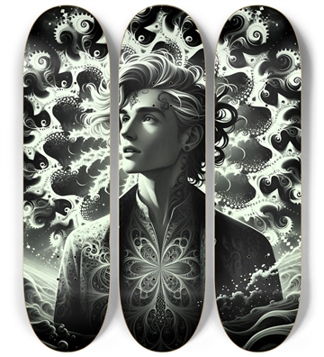 B&W Fractal Man #5