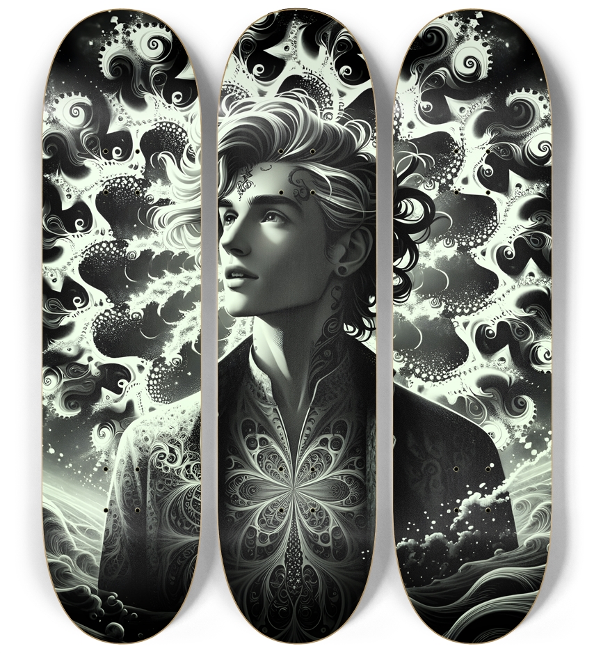 B&W Fractal Man #5