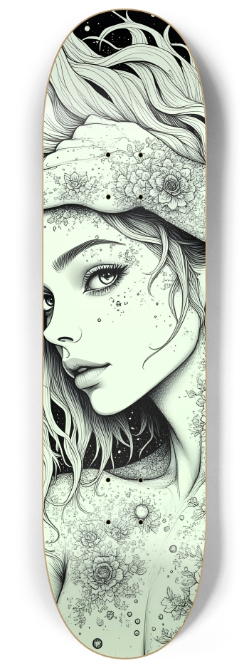 B&W Fractal Man #8 #2 8-1/4 Skateboard Deck