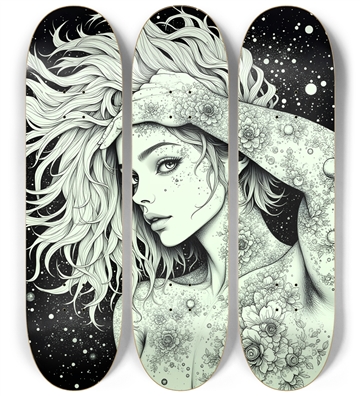B&W Fractal Man #8