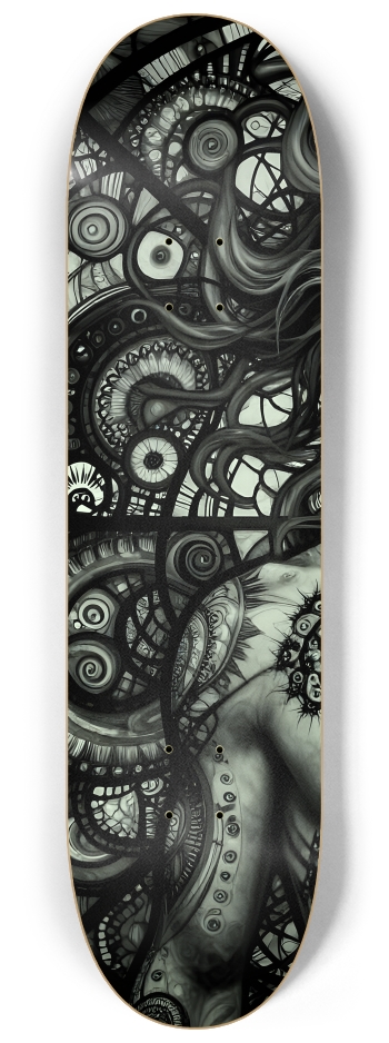 B&W Fractal Man #4 #1 8-1/4 Skateboard Deck