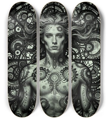 B&W Fractal Man #4
