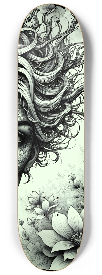 B&W Fractal Man #2 #3 8-1/4 Skateboard Deck