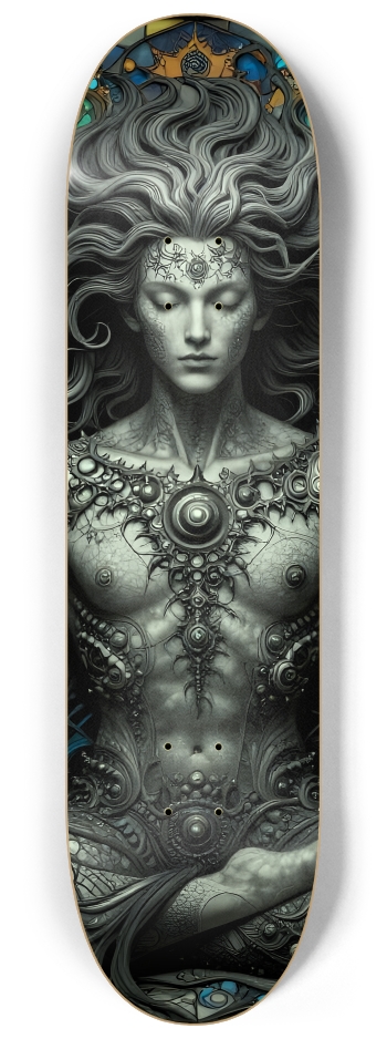 B&W Fractal Man #10 #2 8-1/4 Skateboard Deck