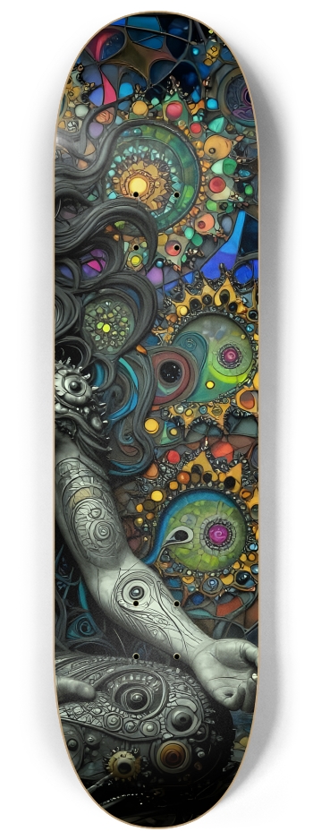 B&W Fractal Man #10 #3 8-1/4 Skateboard Deck