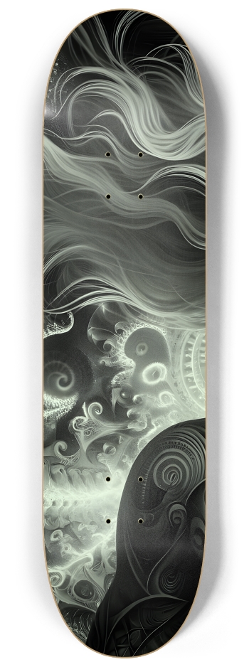 B&W Fractal Man #1 #1 8-1/4 Skateboard Deck