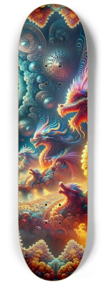Fractal Portal Closure for Dragons #1 #2 8-1/4 Skateboard Deck