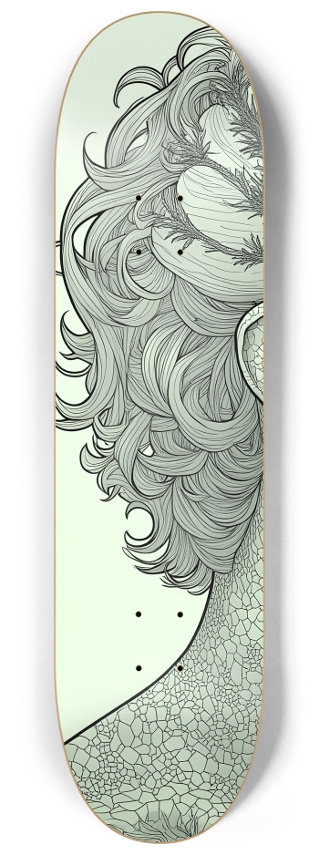 B&W Fractal Man #22 #1 8-1/4 Skateboard Deck