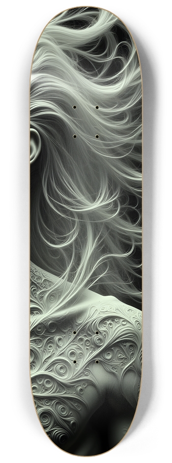 B&W Fractal Man #25 #3 8-1/4 Skateboard Deck