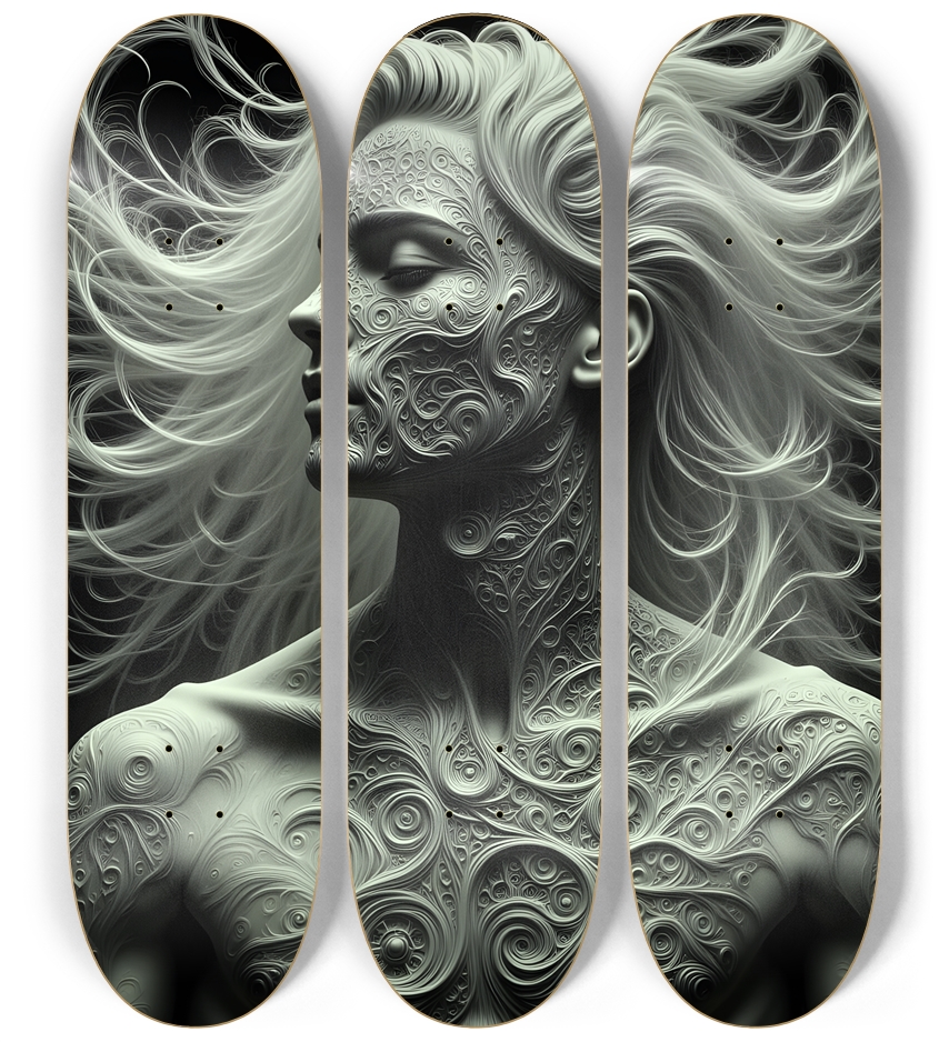 B&W Fractal Man #25