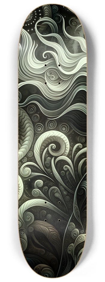 B&W Fractal Man #23 #1 8-1/4 Skateboard Deck