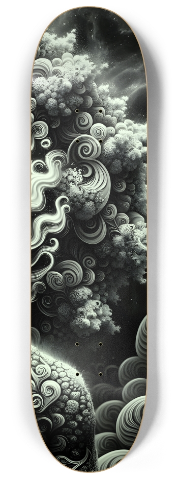 B&W Fractal Man #35 #3 8-1/4 Skateboard Deck