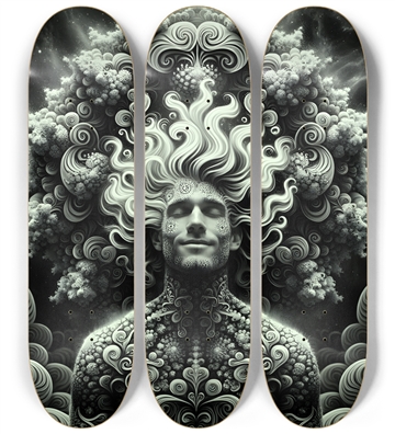 B&W Fractal Man #35