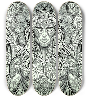 B&W Fractal Man #34