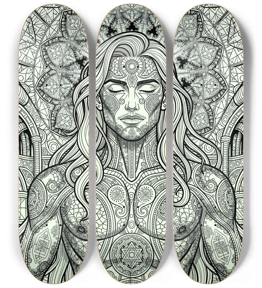 B&W Fractal Man #34