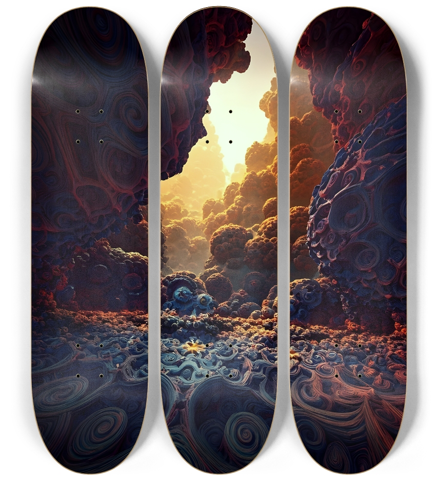 Fractal Cave #1 3 Deck Wall Series