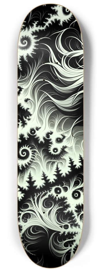 B&W Fractal Man #17 #1 8-1/4 Skateboard Deck