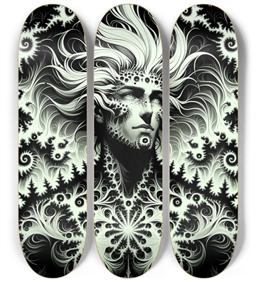 B&W Fractal Man #17