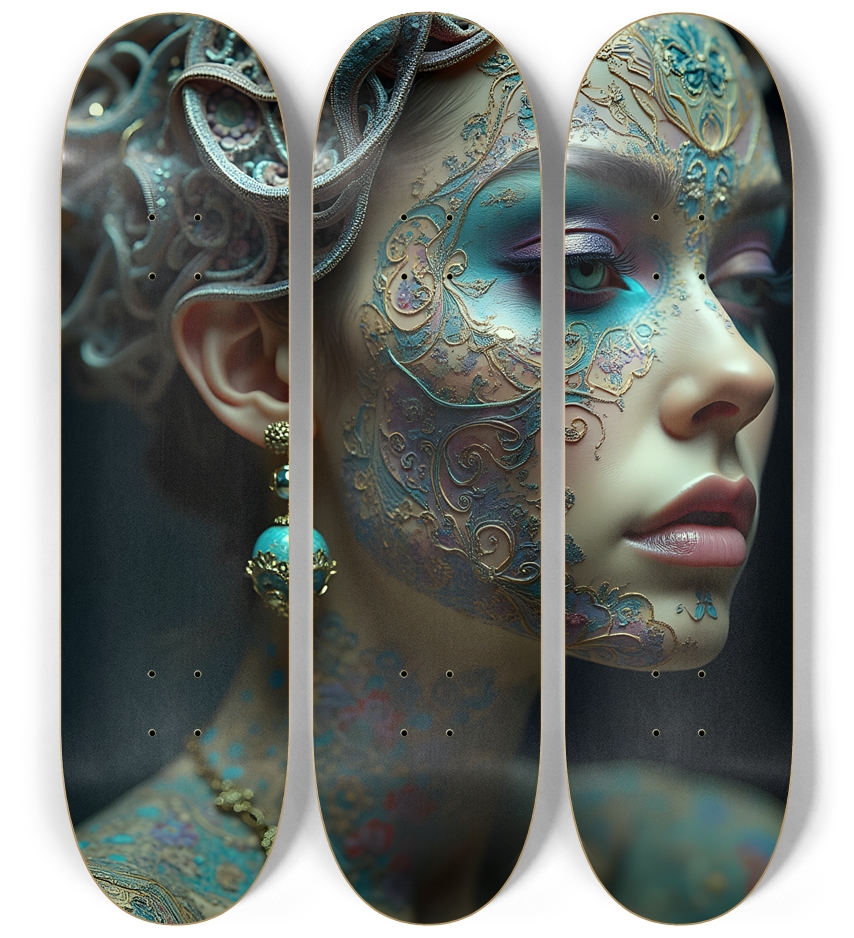 Fractal Tattooed Woman #1