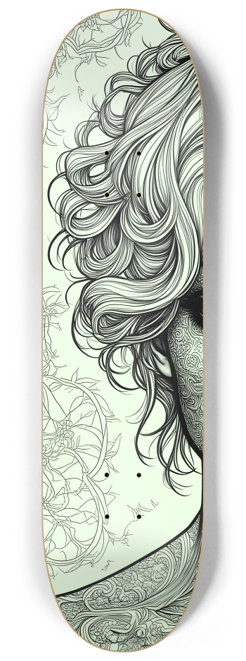 B&W Fractal Man #27 #1 8-1/4 Skateboard Deck