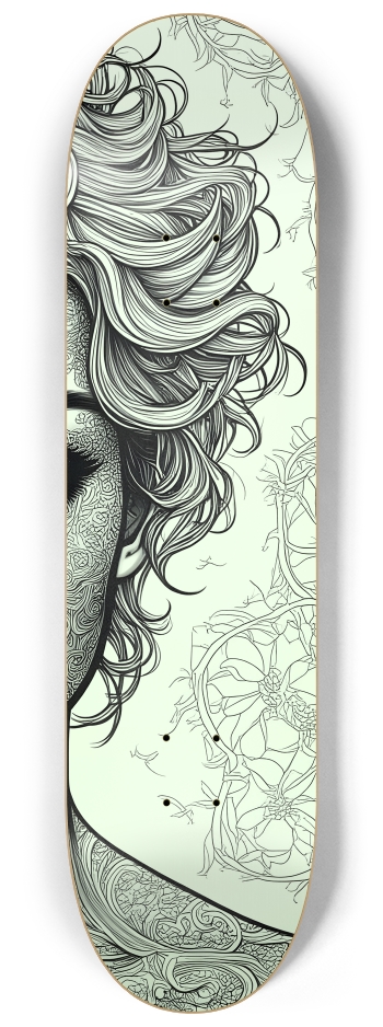B&W Fractal Man #27 #3 8-1/4 Skateboard Deck