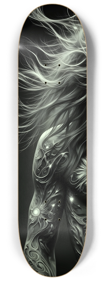 B&W Fractal Man #26 #1 8-1/4 Skateboard Deck